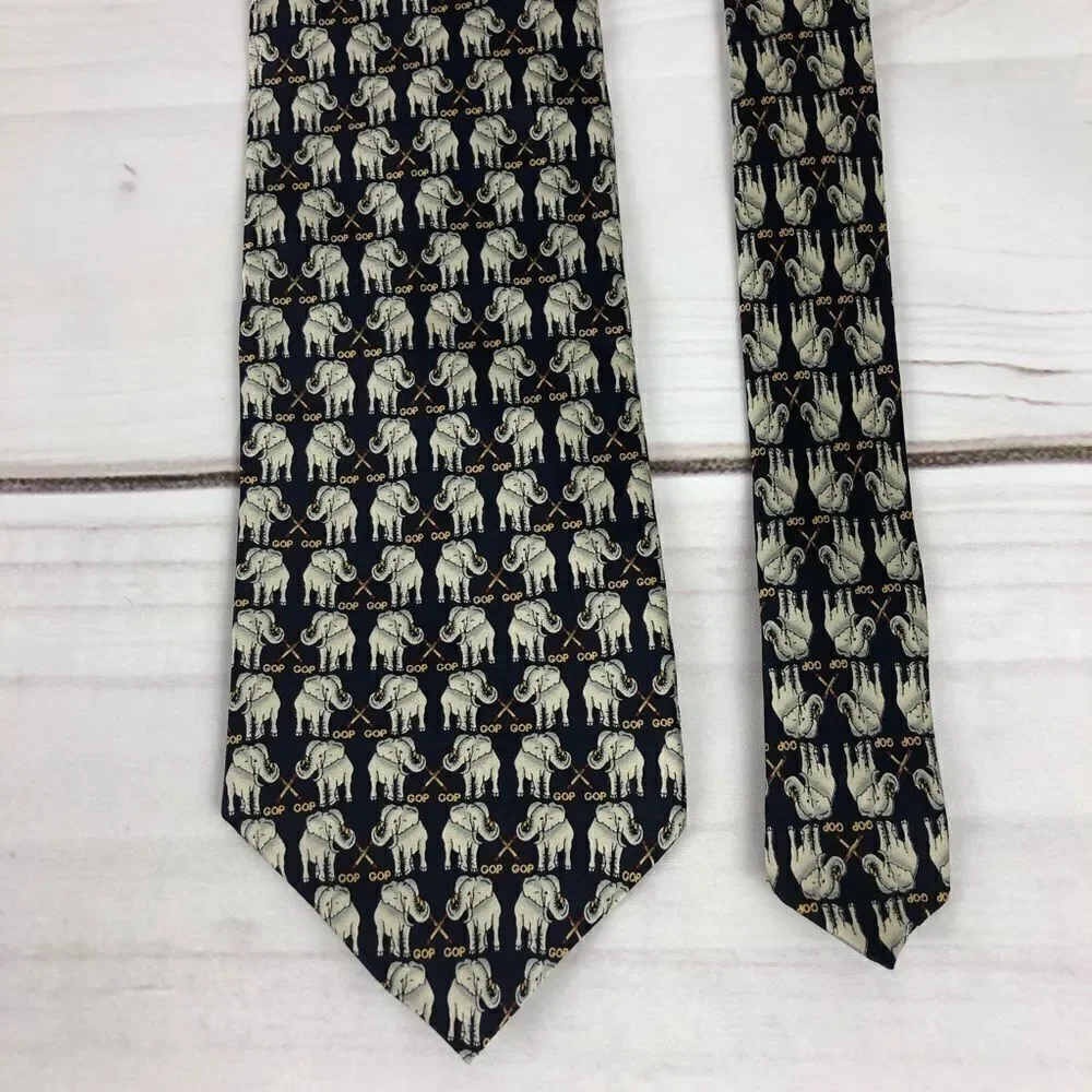 Museum Artifacts GOP Elephant Necktie